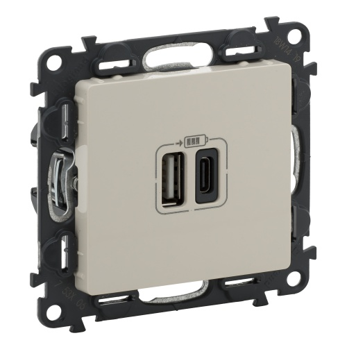 Фотография товара 'Legrand Valena LIFE.Зарядное устройство с двумя USB-разьемами 753206'