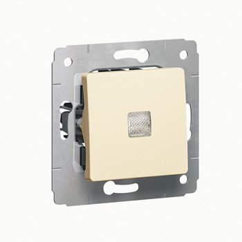 Фотография товара 'Legrand Переключатель на 2 направления, с подсветкой, 10АХ, 250В, Cariva 773726'