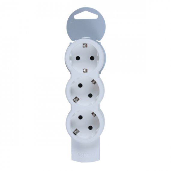 Фотография товара 'Legrand Удлинитель ультраплоский, 3 розетки, 16А - серия Стандарт шнур 5 м 695003'