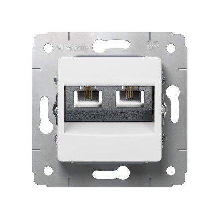 Фотография товара 'Legrand Модуль розетки 2хRJ45 UTP Cariva 773642'