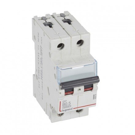 Фотография товара 'Legrand Автоматический выключатель, серия DX3, B0,5A, 16kA, 2-полюсный 408934'