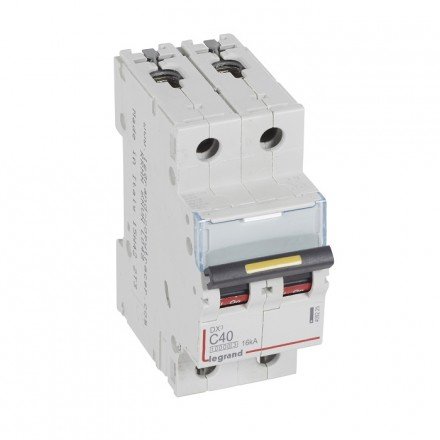 Фотография товара 'Legrand Автоматический выключатель, серия DX3, C0,5A, 16kA, 2-полюсный 409194'