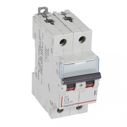 Фотография товара 'Legrand Автоматический выключатель, серия DX3, С4A 2-полюсный 407795'