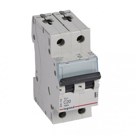 Фотография товара 'Legrand Автоматический выключатель, серия TX3 2-полюсный 403931'