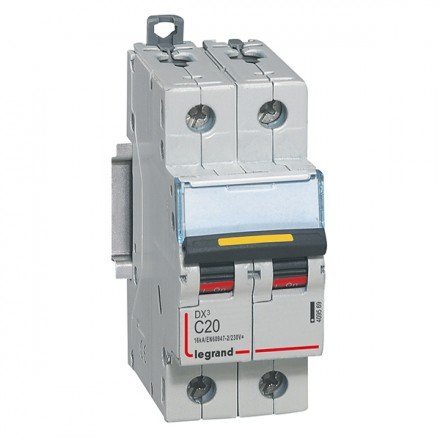 Фотография товара 'Legrand Автоматический выключатель, серия DX3 DC, С20A, 16kA, 2-полюсный 409569'