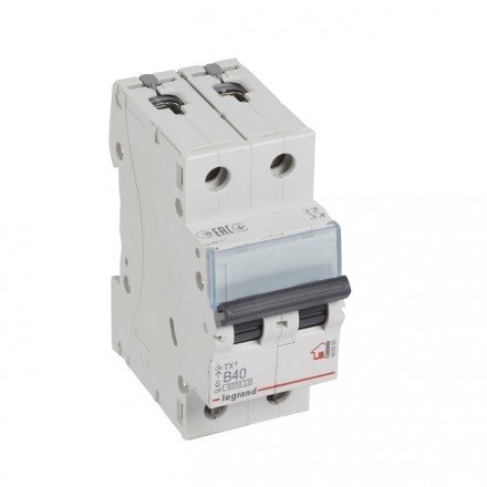 Фотография товара 'Legrand Автоматический выключатель, серия TX3 B40A 2-полюсный 403990'