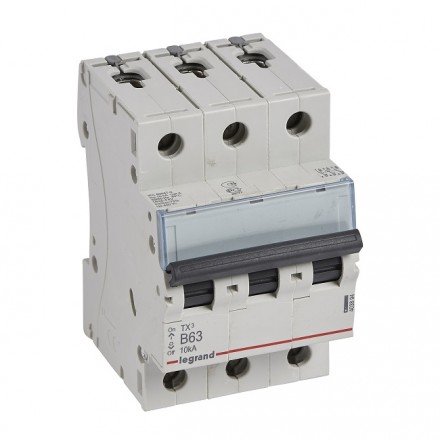 Фотография товара 'Legrand Автоматический выключатель, серия TX3, 3-полюсный 403894'