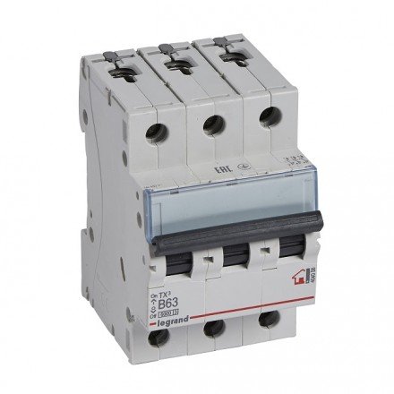 Фотография товара 'Legrand Автоматический выключатель, серия TX3 B63A 3-полюсный 404006'