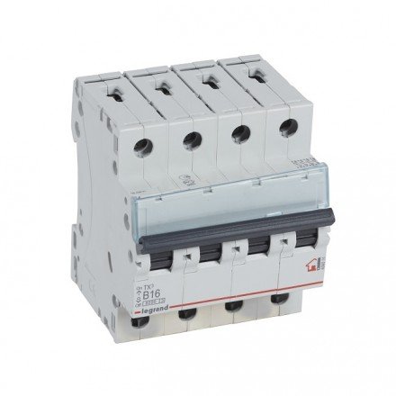 Фотография товара 'Legrand Автоматический выключатель, серия TX3 B16A 4-полюсный 404014'