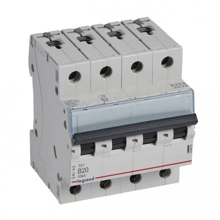 Фотография товара 'Legrand Автоматический выключатель, серия TX3, 4-полюсный 403903'