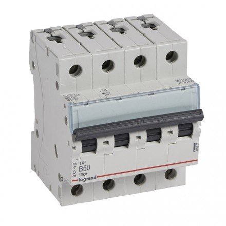 Фотография товара 'Legrand Автоматический выключатель, серия TX3, 4-полюсный 403907'