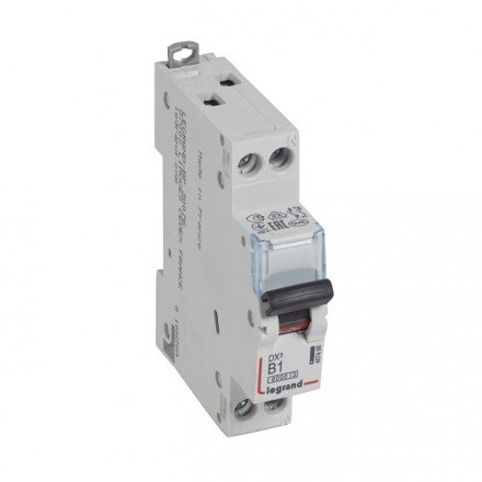 Фотография товара 'Legrand Автоматический выключатель, серия DX3 1-полюсный + нейтраль 407468'