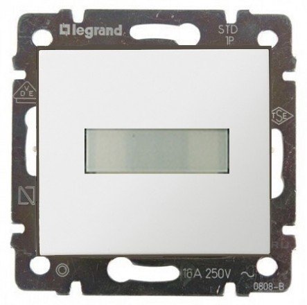 Фотография товара 'Legrand Выключатель без фиксации с подсветкой с держателем этикетки 10A 12В Valena 774217'
