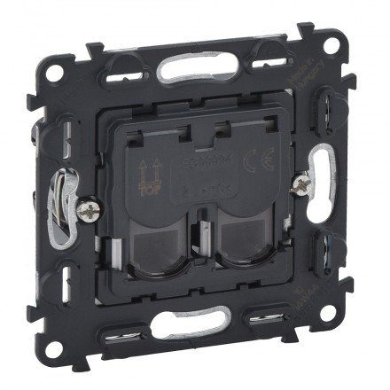 Фотография товара 'Legrand Механизм телефонной розетки 2хRJ11, без лицевой панели, Valena InMatic 753039'