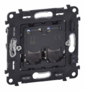 Фотография товара 'Legrand Механизм информационной розетки 2хRJ45, категория 6, STP 753047'