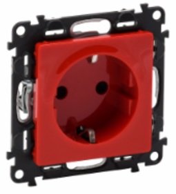 Фотография товара 'Legrand Модуль силовой розетки 2К+З, немецкий стандарт, с защитными шторками 753129'