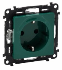 Фотография товара 'Legrand Модуль силовой розетки 2К+З, немецкий стандарт, с защитными шторками 753329'