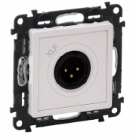 Фотография товара 'Legrand Аудиорозетка Valena Life с 3-контактной вилкой XLR с лицевой панелью 753174'