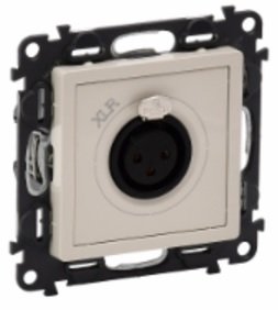 Фотография товара 'Legrand Модуль аудиорозетки с 3-контактным гнездом XLR, с лицевой панелью 753273'