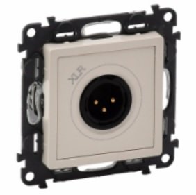 Фотография товара 'Legrand Модуль аудиорозетки с 3-контактной вилкой XLR, с лицевой панелью 753274'