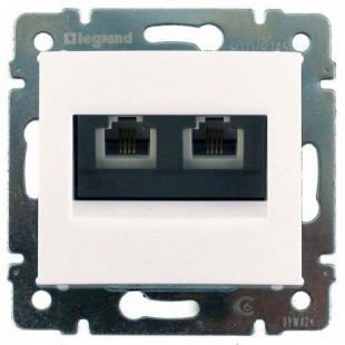 Фотография товара 'Legrand Модуль розетки телефонной 2xRJ11, 4 контакта 774439'