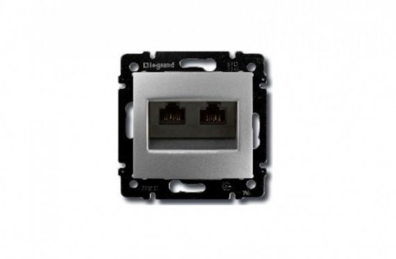 Фотография товара 'Legrand Модуль розетки 2ХRJ 45, UTP, Valena 770239'