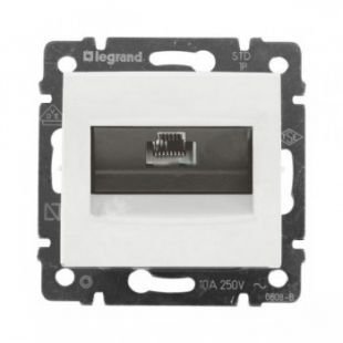 Фотография товара 'Legrand Модуль розетки информационной 1хRJ45, Категория 5е, без захватов, UTP, Valena 774238'