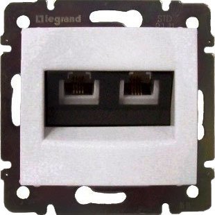 Фотография товара 'Legrand Информационная розетка - Valena - RJ45 - категория 6 - STP - 2 выхода 774245'