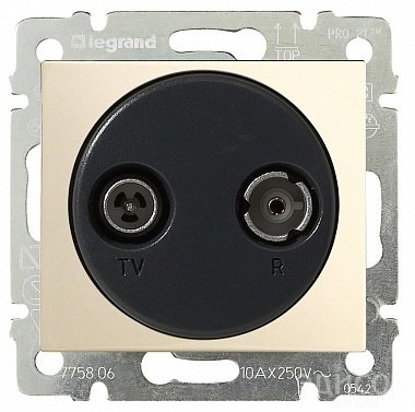 Фотография товара 'Legrand Модуль розетки TV-R проходной, 14дБ, Valena 774334'