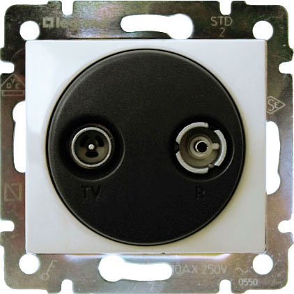 Фотография товара 'Legrand Розетка TV-FM VALENA CLASSIC, проходная 774434'