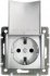Фотография товара 'Legrand Модуль розетки 2К+З, с винтовыми зажимами, с откидной крышкой 770122'