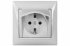Фотография товара 'Legrand Модуль розетки 2К+З, с винтовыми зажимами, с откидной крышкой 774220'