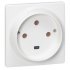 Фотография товара 'Legrand Розетка пластиковая 3К+З - 32 А - с защитными шторками - 100x100 мм - на винтах 055815'
