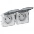 Фотография товара 'Legrand Розетка 2х2К+З - горизонтальная - французский стандарт - Программа Plexo 069562'