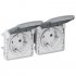 Фотография товара 'Legrand Розетка 2х2К+З - горизонтальная - немецкий стандарт - Программа Plexo 069576'