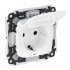 Фотография товара 'Legrand Valena ALLURE IP44 Розетка силовая 2К+З, с защитными шторками и откидной крышкой 755204'