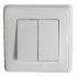 Фотография товара 'Legrand Выключатель 2-клавишный, 10АХ, 250В, Cariva 773658'