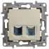 Фотография товара 'Legrand Модуль розетки двойной RJ11+RJ45, категория 5 UTP ETIKA 672352'
