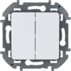 Legrand Inspiria Выключатель 2-клавишный 10AX 250В 673620