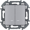 Legrand Inspiria Выключатель 2-клавишный 10AX 250В 673632